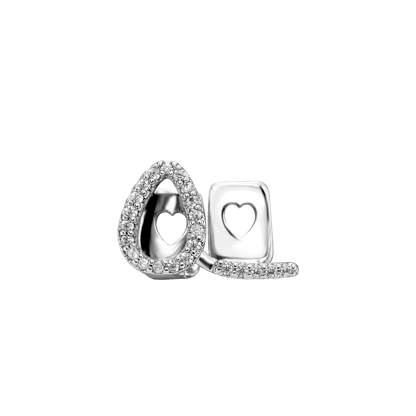 Iced Out Hollow Heart Grillz